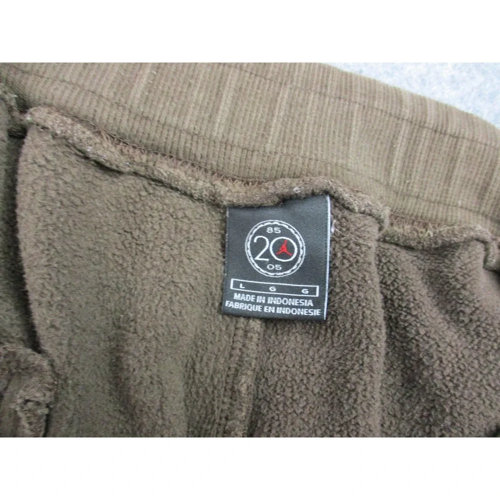 Jordan Pants Mens Large Brown 20 Anniversary Fleece Heavyweight Baggy Sweatpants